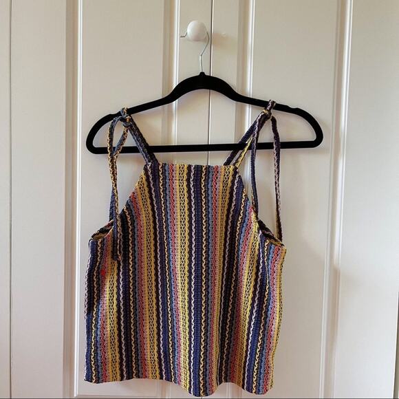 Madewell Texture & Thread Rainbow Crochet Tie-Sleeve Tank Top – Size Small 🌈 - Picture 6 of 6